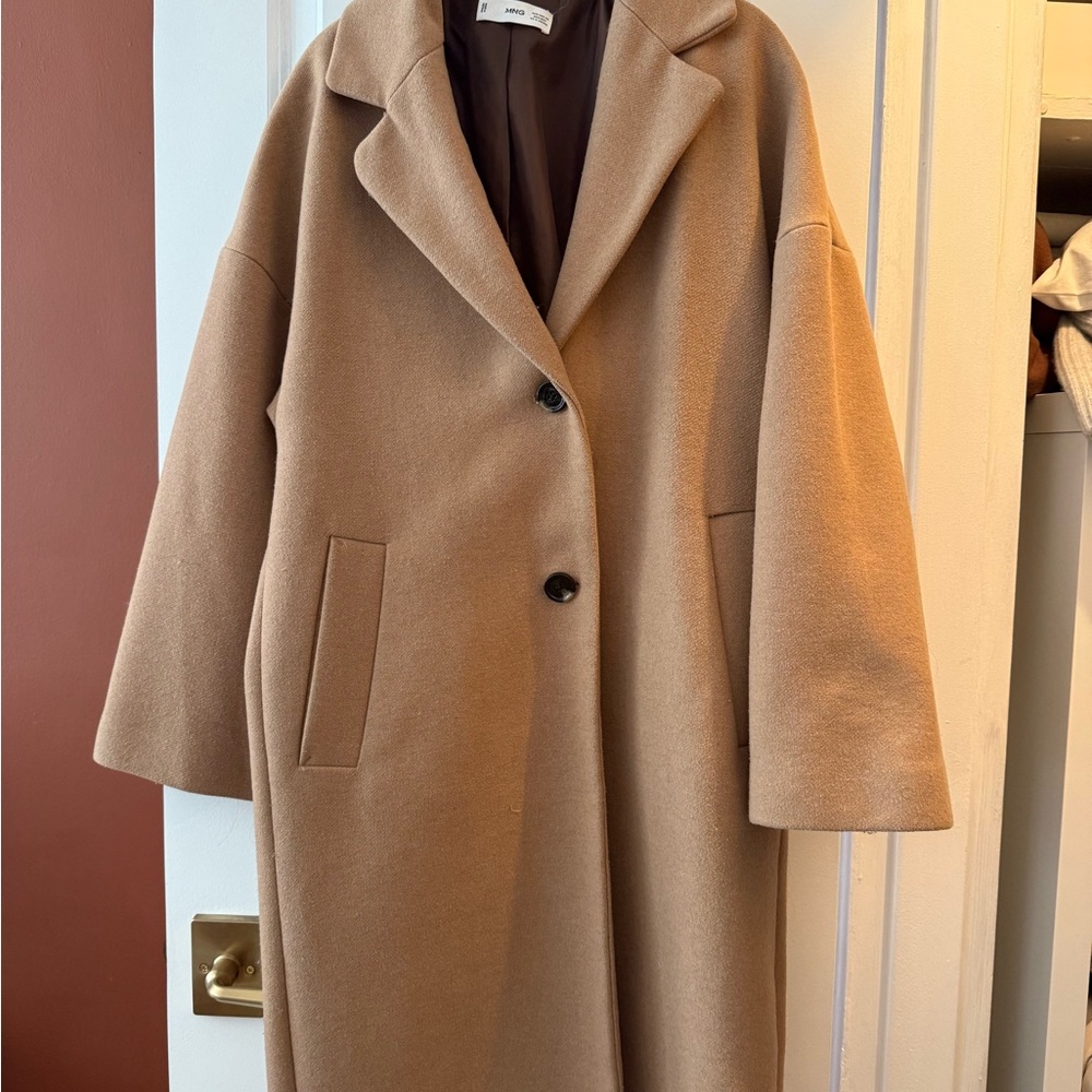 Mango Camel Wool Blend Coat - Women
